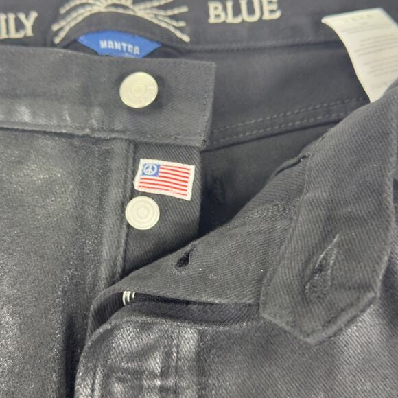 Daily Blue By AG Mantra Wide Barrel Leg Jeans Coated Octopus Button Fly 30 NEW - Picture 8 of 16